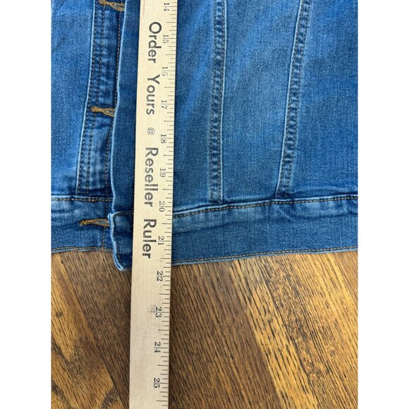 Social Standard By Sanctuary Denim Jacket Womens Size L Med Wash - Picture 9 of 9